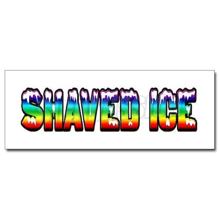 SHAVED ICE 1 DECAL Sticker Hawaiian Cart Stand Fair Cold Sign Signage